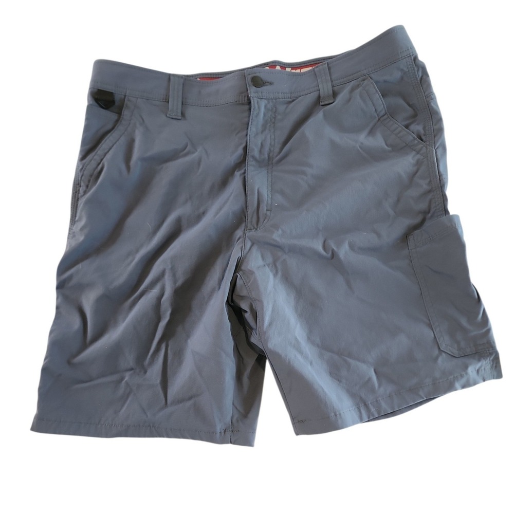 Wrangler ATG Mens Gray Outdoor Cargo Shorts 38 112316176 Hiking Stretch
